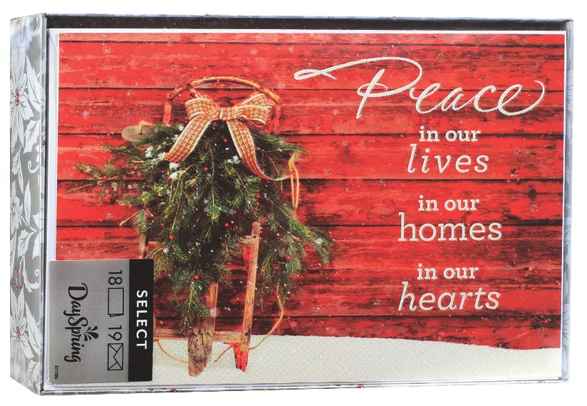 Peace In Lives, Homes & Hearts - Boxed Card