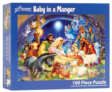 Baby In A Manger - 100 Piece Puzzle