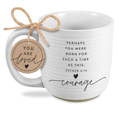 Ceramic White Mug - Courage