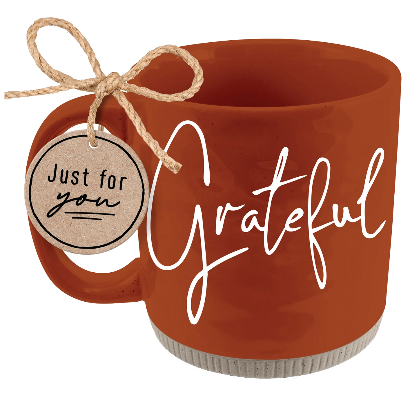 Grateful - Terracotta/White Ceramic Mug