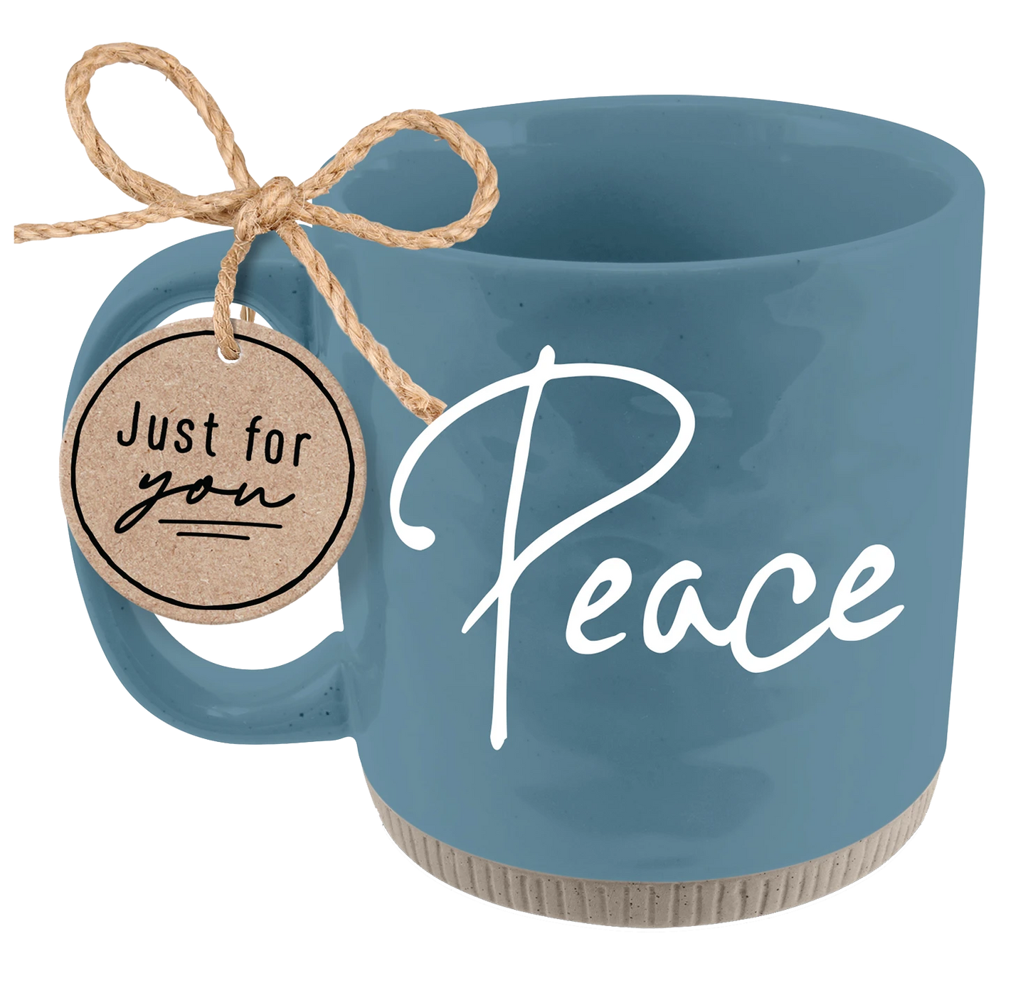 Peace - Sky Blue/White Ceramic Mug