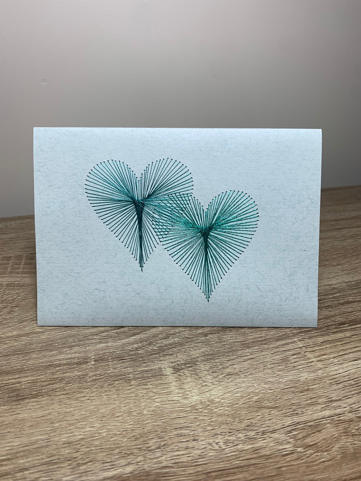 Handmade String Art Heart Card - Eternal