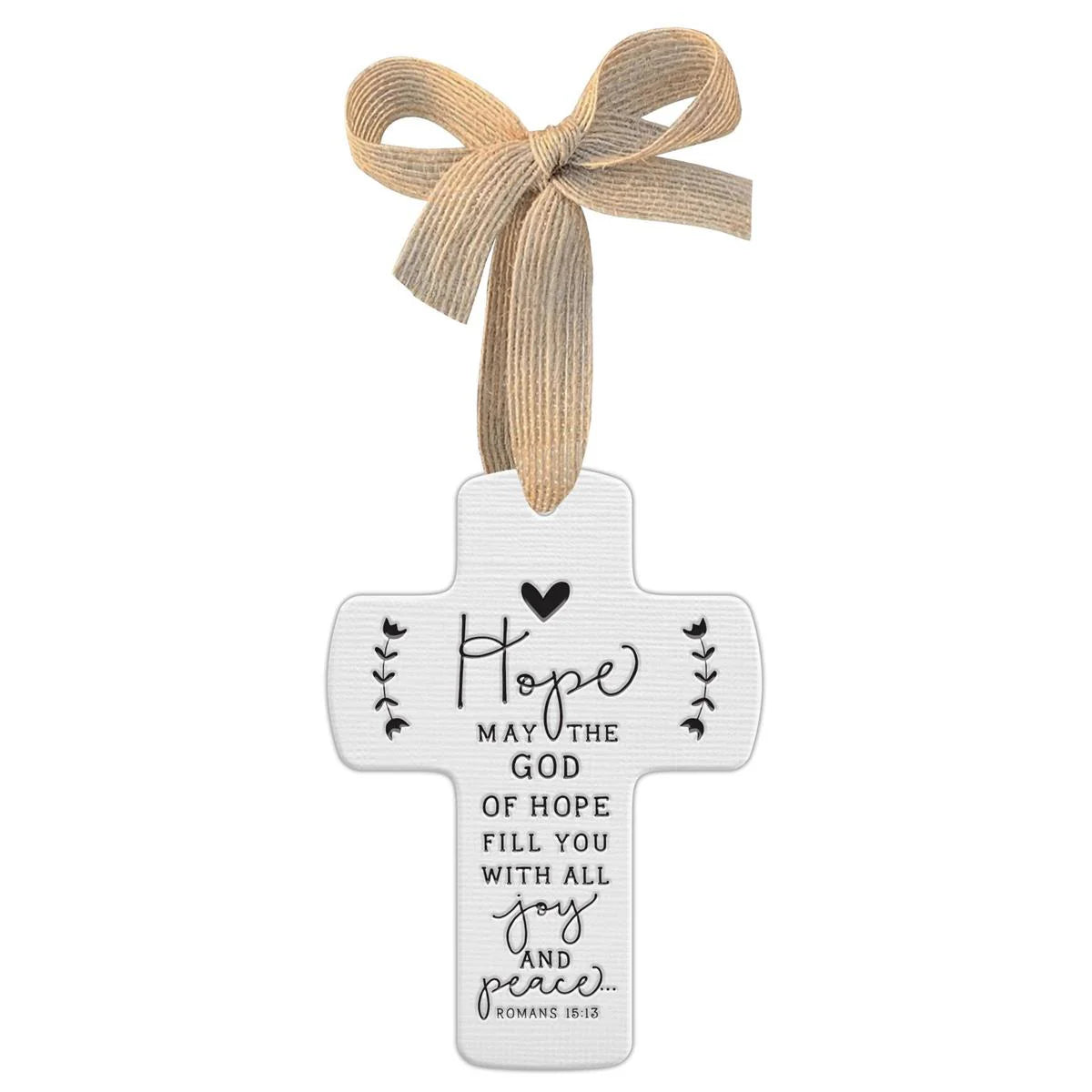 Hope Ceramic Cross - Ornament