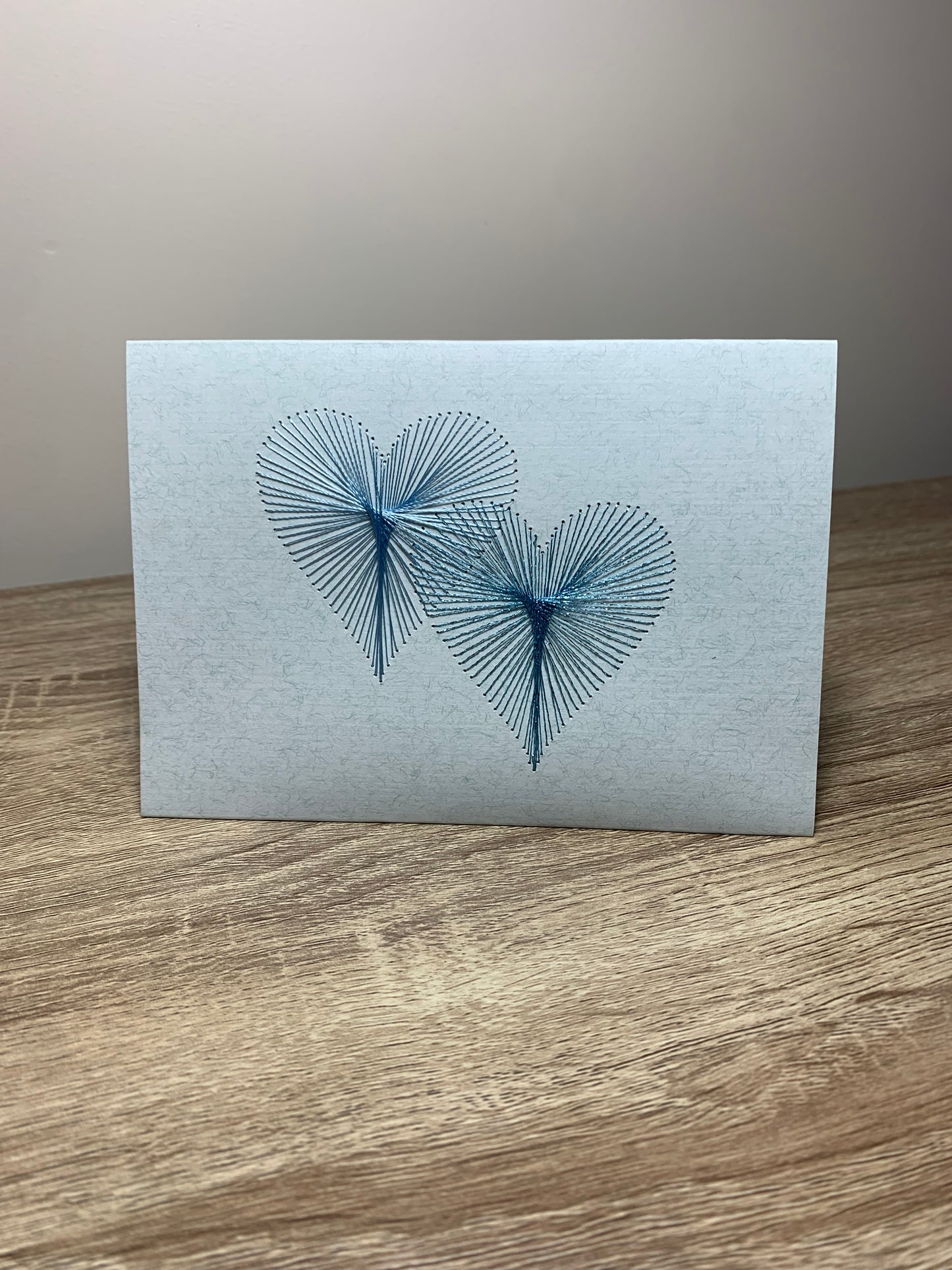 Handmade String Art Heart Card - Peace