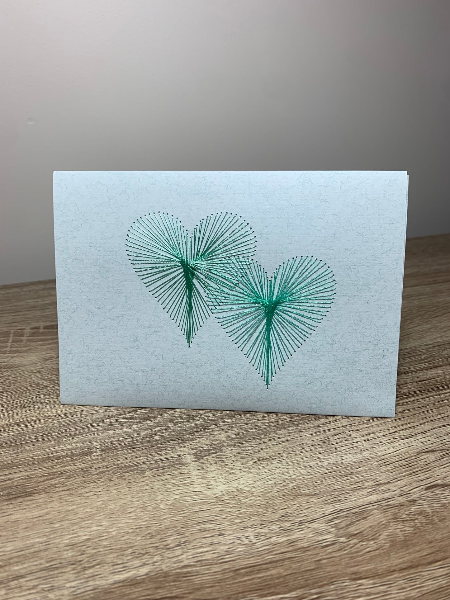 Handmade String Art Heart Card - Grateful