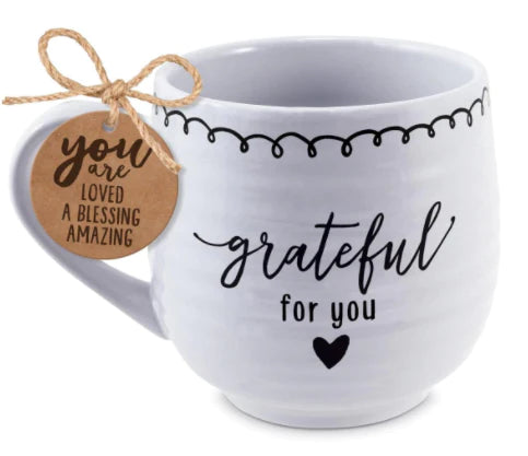 Grateful For You - Ceramic White Artisan Mug