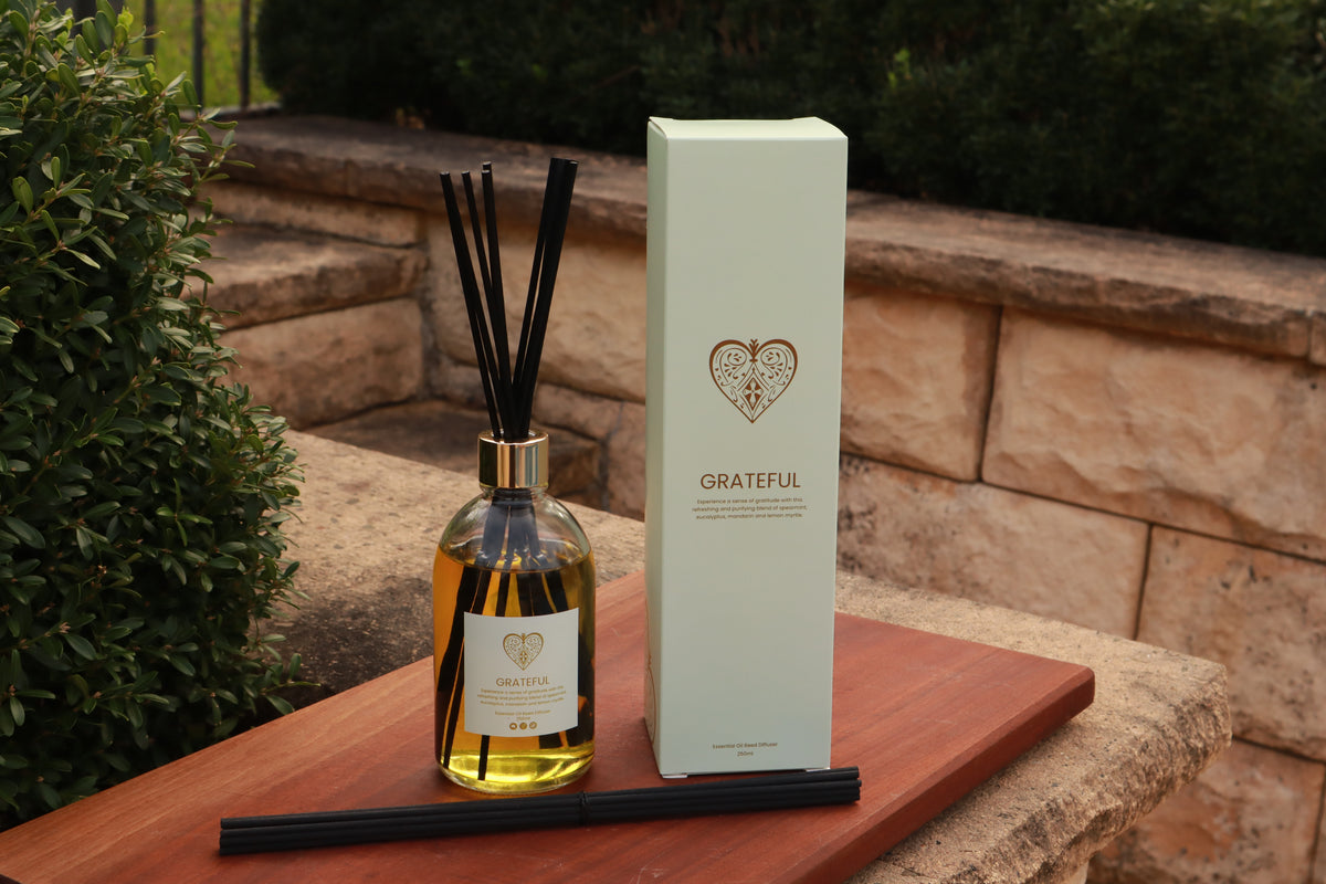 Oil Reed Diffuser Sample Photo Essential Oil Reed Diffuser 250ml - Grateful – Heartfelt Encouragement